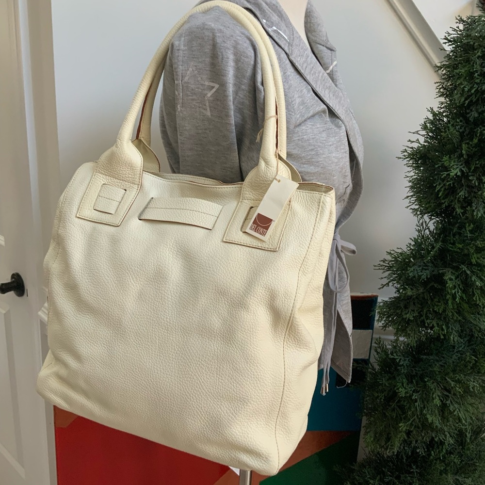 Del Conte Cream / Off White leather bag